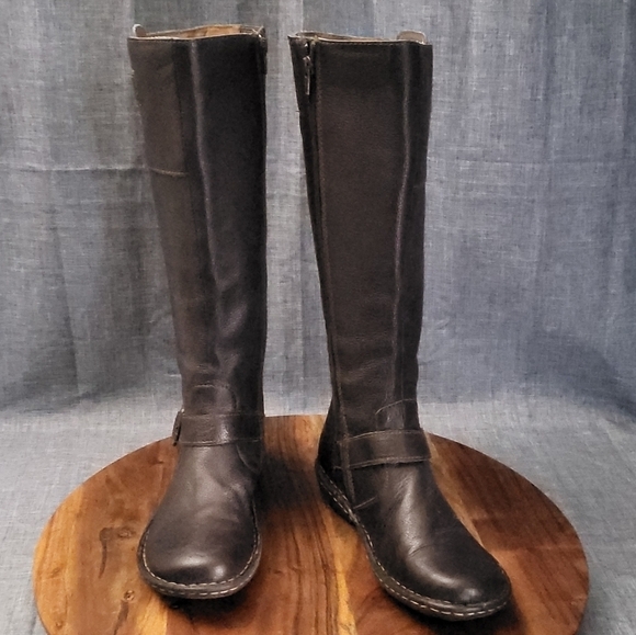 CABELAS Pebbled Leather Tall Knee Riding Boot Brown Sz 8.0 (fits more like 7.0) - Picture 11 of 11